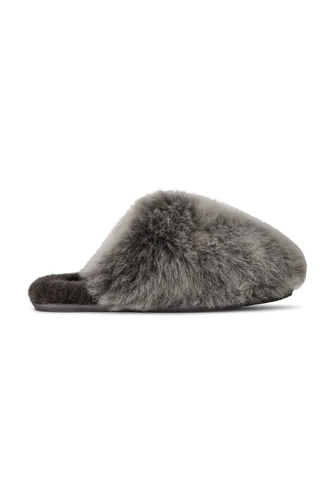UGG kapcie wełniane W Scuffette Chalet kolor szary 1173591.CHRC
