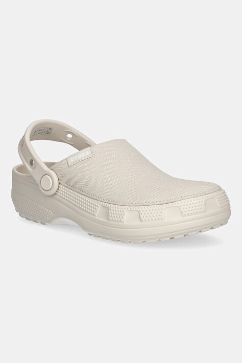 Crocs klapki Classic Crafted Clog damskie kolor beżowy 211354