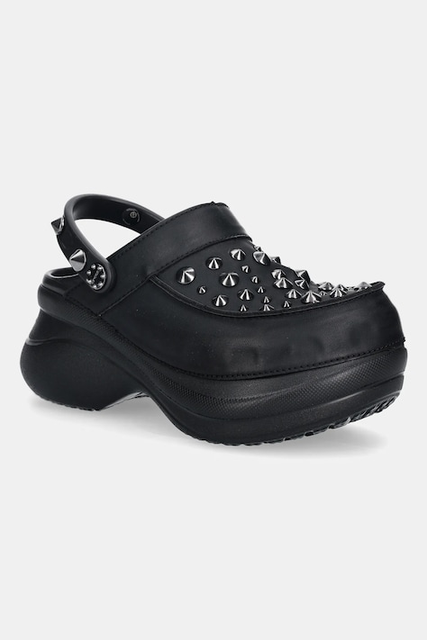 Crocs klapki Bae Studded Clog damskie kolor czarny na platformie 211626
