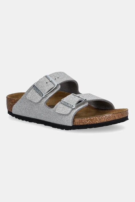 Dětské pantofle Birkenstock Arizona stříbrná barva, 1030477