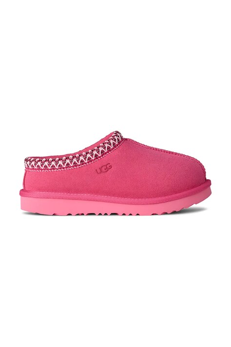 UGG kapcie zamszowe dziecięce TASMAN II kolor różowy 1019066K