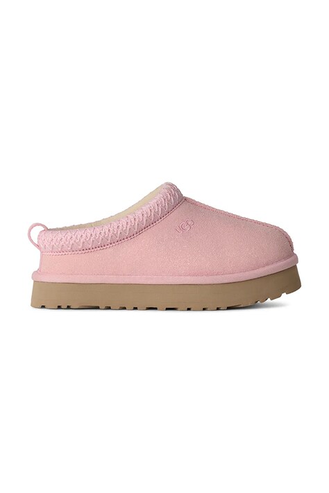 UGG kapcie zamszowe TAZZ DAZZLE kolor różowy 1174130K