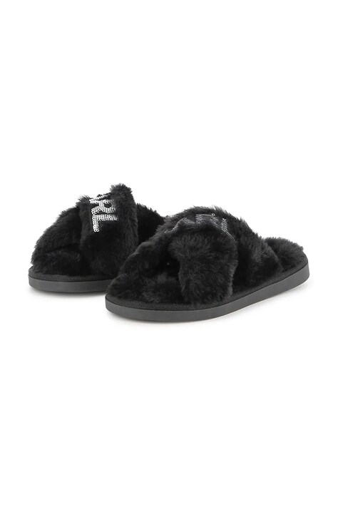 Karl Lagerfeld kapcie dziecięce kolor czarny Z30987