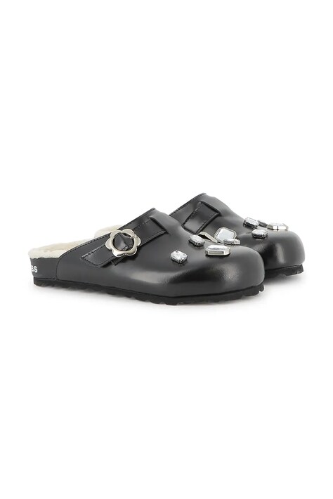 Παιδικές παντόφλες Marc Jacobs χρώμα: μαύρο, W60670