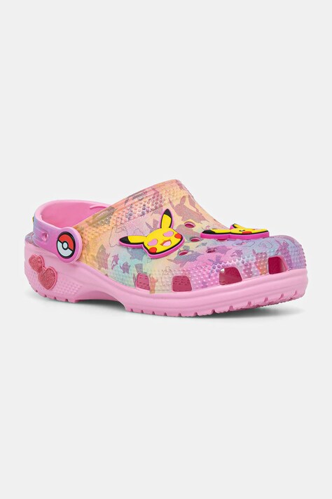 Dětské pantofle Crocs CROCS CLASSIC PIKACHU PINK CLOG růžová barva, 211229