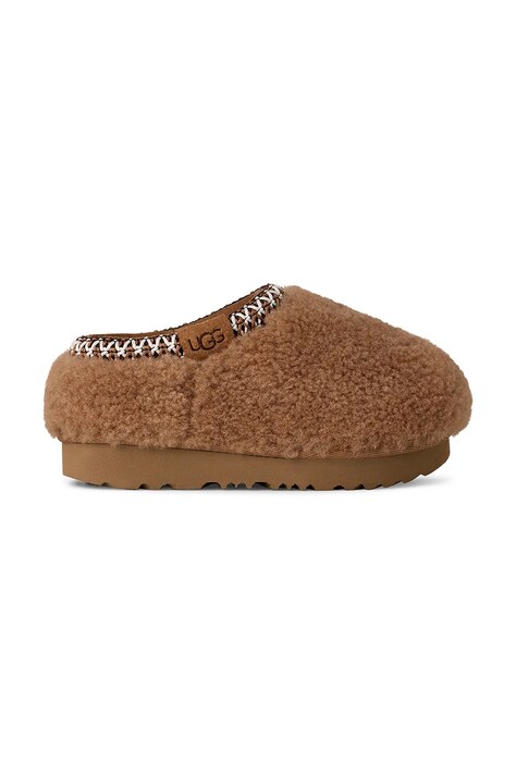 UGG kapcie niemowlęce TASMAN MAXI CURLY kolor brązowy 1158256T