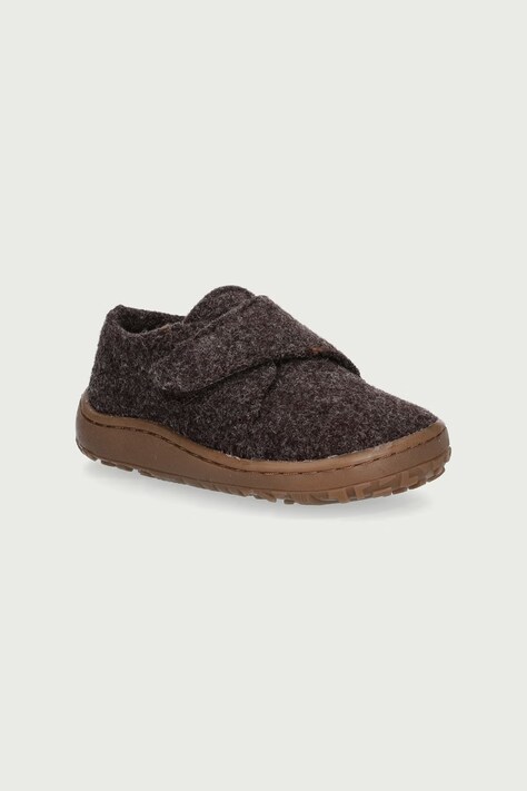 Froddo Detské papuče BAREFOOT WOOLY hnedé G1700420