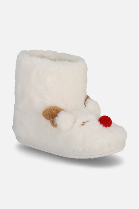 Coccodrillo kapcie dziecięce kolor biały SHOES UNISEX