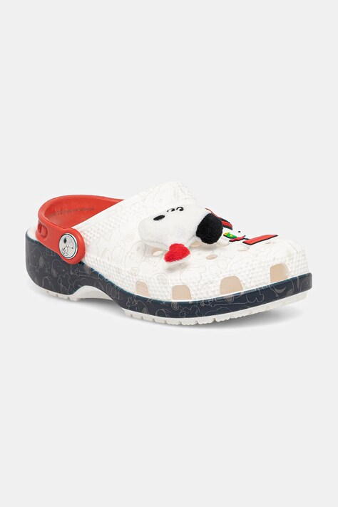 Dětské pantofle Crocs CROCS CLASSIC PEANUTS CLOG bílá barva, 211125