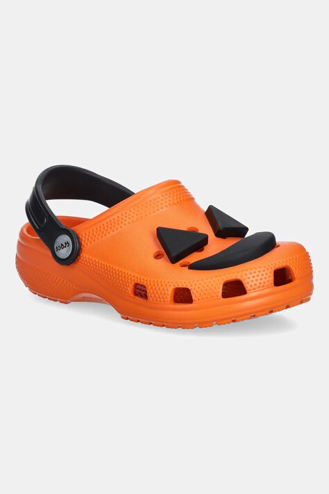 Crocs klapki dziecięce CROCS CLASSIC JACK O LANTERN LIGHTS CLOG kolor pomarańczowy 211685