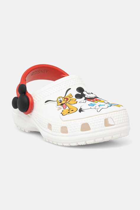 Crocs șlapi copii CROCS CLASSIC MICKEY & FRIENDS CLOG culoarea alb, 211485