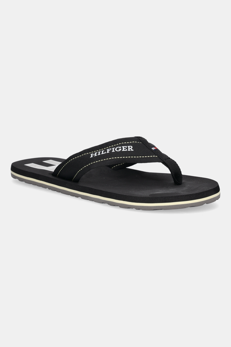 Вьетнамки Tommy Hilfiger TH H PADDED BEACH SANDAL цвет чёрный FM0FM05536