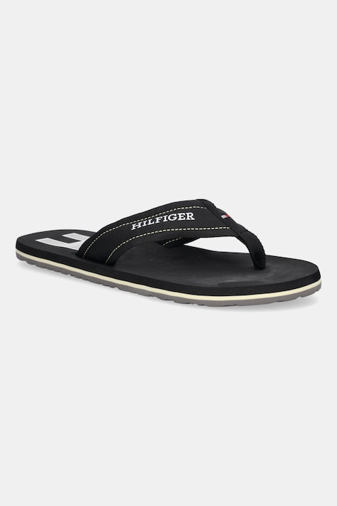 Вьетнамки Tommy Hilfiger TH H PADDED BEACH SANDAL цвет чёрный FM0FM05536