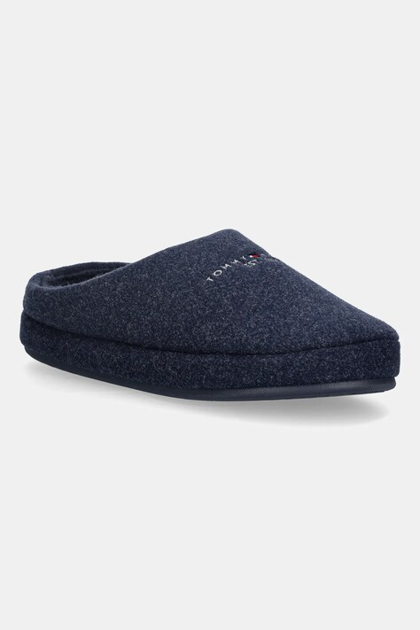 Παντόφλες Tommy Hilfiger FELT HOUSE SHOE χρώμα: ναυτικό μπλε, FM0FM05614