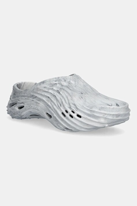 Crocs klapki Echo Watercolor Wave Clog męskie kolor szary 211811.066