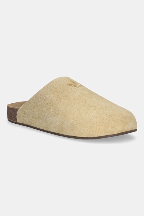 adidas Originals papuci din piele Adimule culoarea bej, JR3587