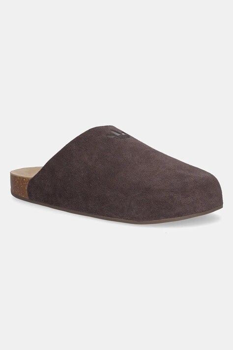 adidas Originals papuci din piele Adimule culoarea maro, JS0705