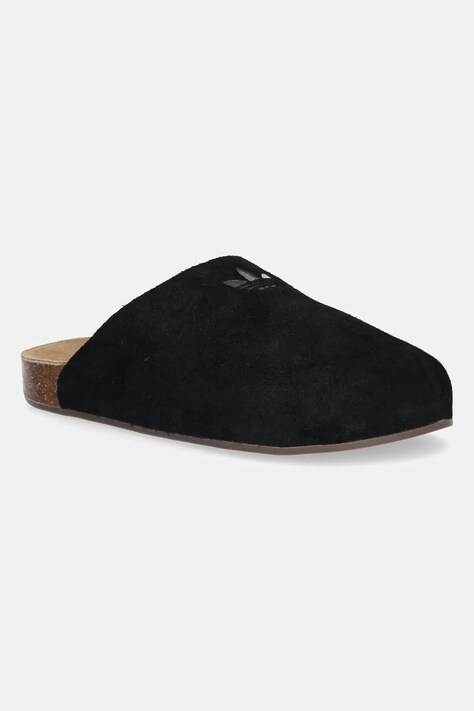 adidas Originals papuci din piele Adimule culoarea negru, JQ4367