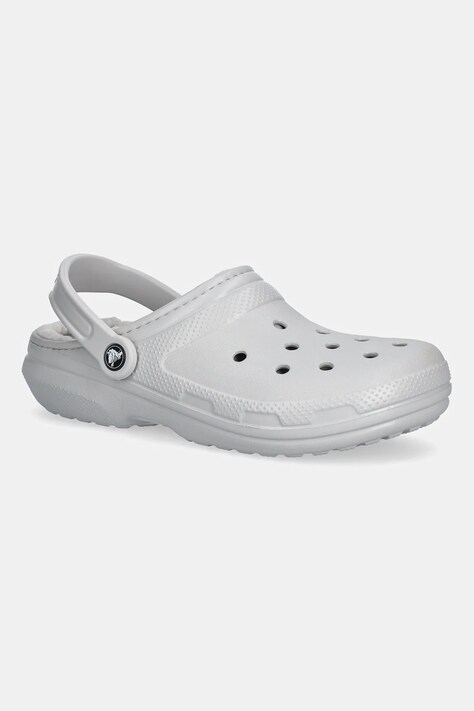 Crocs kapcie Classic Lined Clog kolor szary 203591