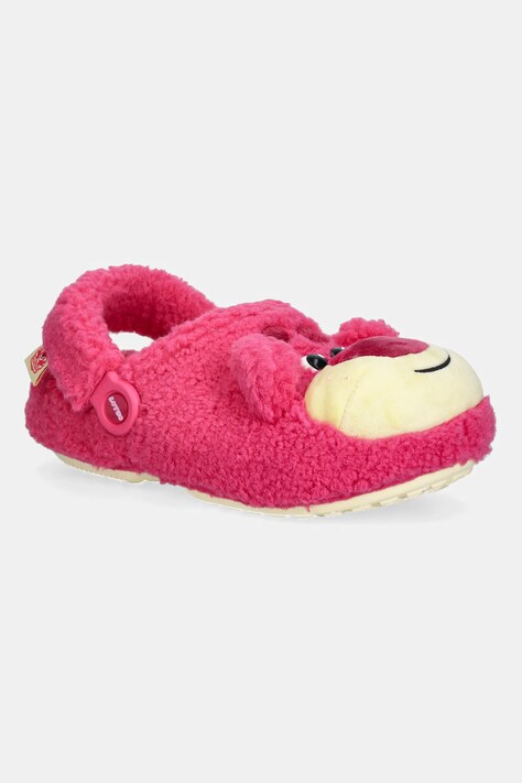 Crocs papuci Classic Lined Pixar Lotso Clog culoarea roz, 211758