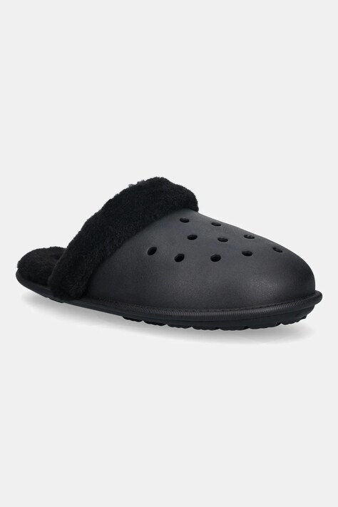Crocs kapcie Classic Fuzz Scuff kolor czarny 212143