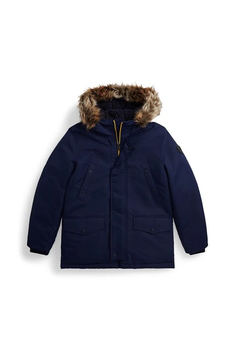 Παιδικό παλτό Polo Ralph Lauren χρώμα: ναυτικό μπλε, 323970093001