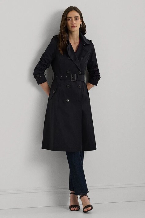 Lauren Ralph Lauren płaszcz kolor granatowy 297951255