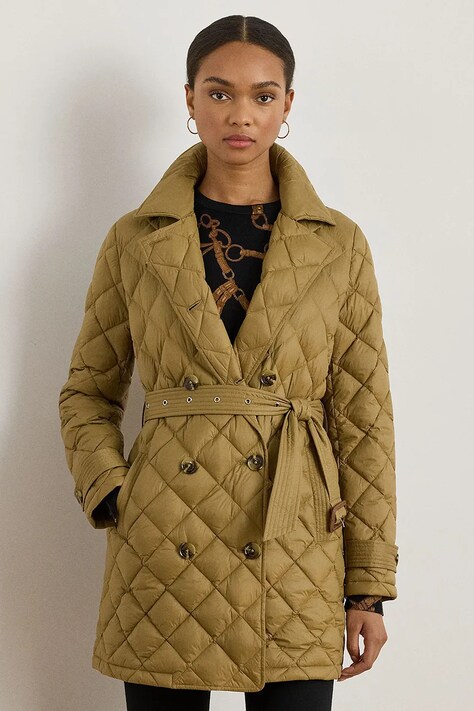 Lauren Ralph Lauren płaszcz kolor brązowy 297979514
