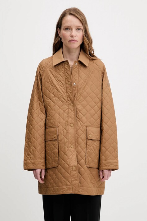 Tommy Hilfiger geacă culoarea maro, de tranziție, WW0WW46448
