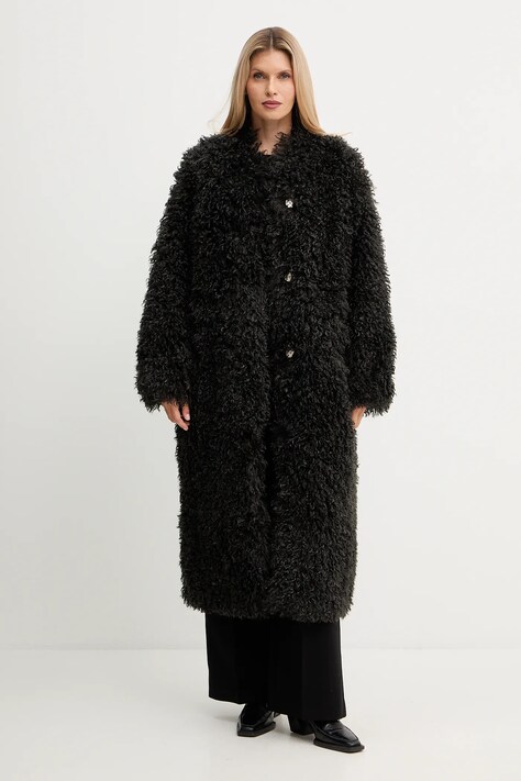 Stand Studio пальто зі штучного хутра жіноче Carolina — AW25-KPD02E, сірий — фото 2