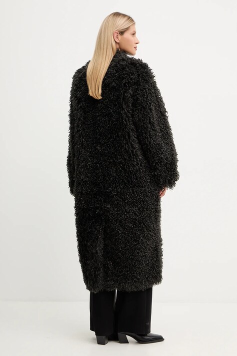 Stand Studio пальто зі штучного хутра жіноче Carolina — AW25-KPD02E, сірий — фото 3