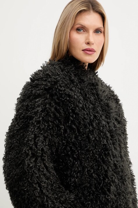 Stand Studio пальто зі штучного хутра жіноче Carolina — AW25-KPD02E, сірий — фото 5