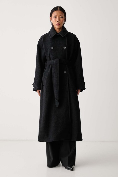 A.P.C. Płaszcz damski wełniany manteau lea czarny WVBEH.F01557