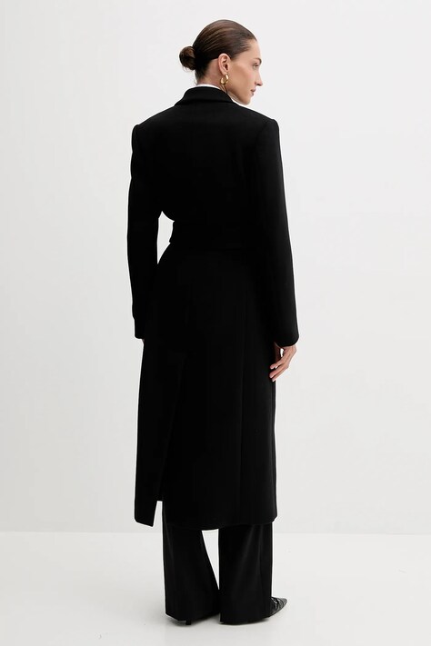 MSGM palton de lână culoarea negru, 3941MDC10.257603
