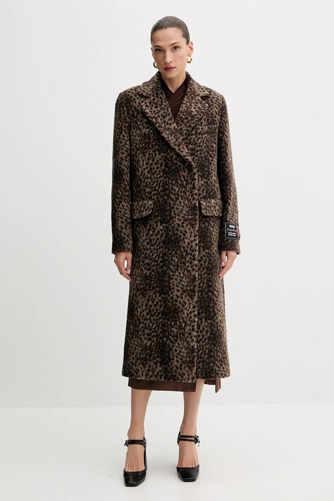Пальто з вовною MSGM колір коричневий  3941MDC03Y.257609