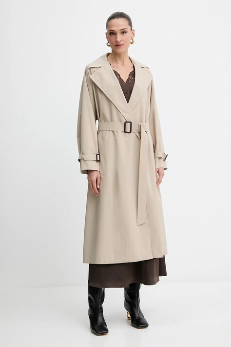 Weekend Max Mara płaszcz FATTO kolor beżowy 2525026011600