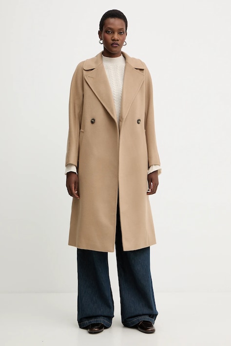 Weekend Max Mara palton de lână RESINA culoarea verde, 2525016102600