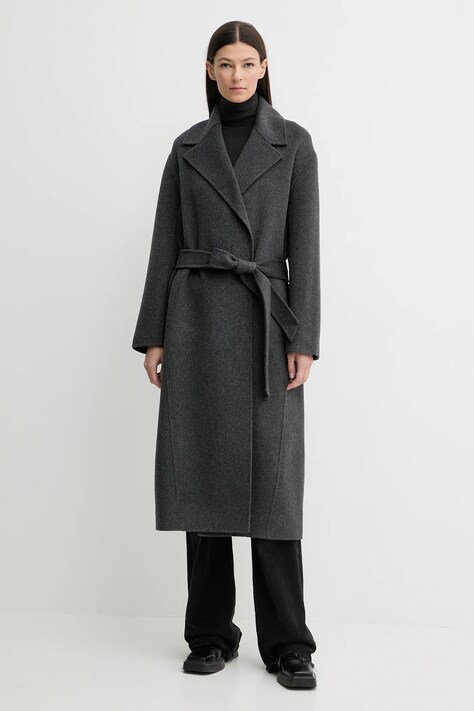 ZADIG&VOLTAIRE płaszcz z dodatkiem wełny kolor szary WWCO01237