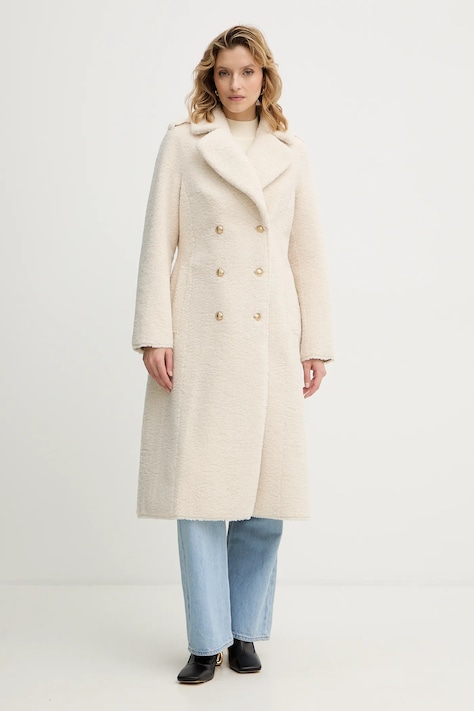 Kabát Guess LAILA béžová barva, W5BL62 W4190