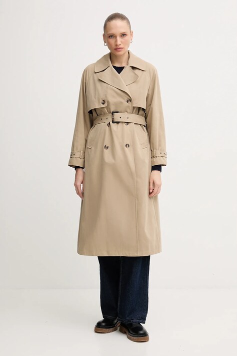 Pepe Jeans trencz kolor beżowy PL4024349
