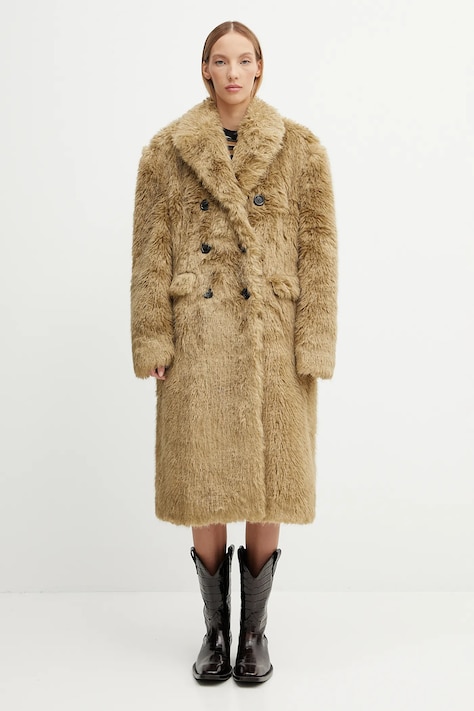 Andersson Bell palton Fields Fur Buttons culoarea verde, awa727w
