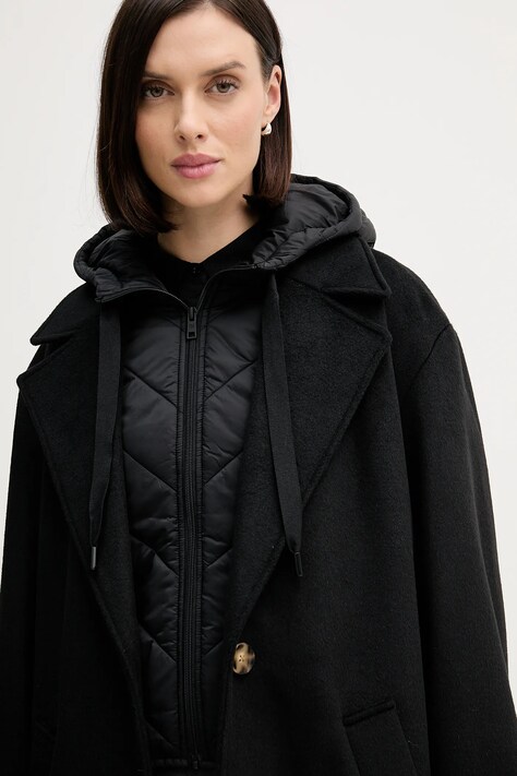 Пальто з додаванням вовни Pedro del Hierro — AW25-KPD09R, чорний — фото 5