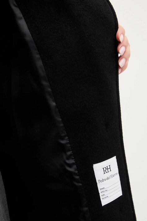 Пальто з додаванням вовни Pedro del Hierro — AW25-KPD09R, чорний — фото 9