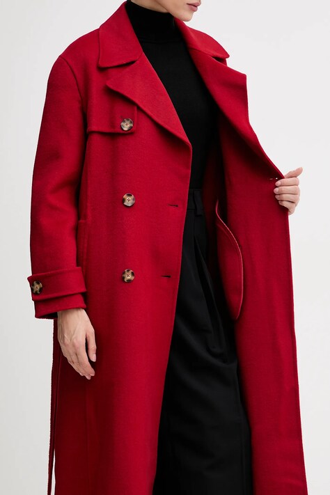 Пальто з додаванням вовни Pedro del Hierro — AW25-KPD09S, червоний — фото 6