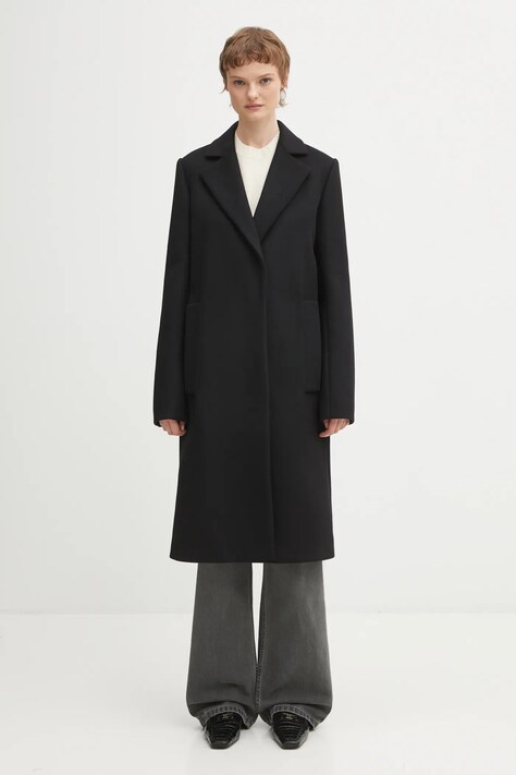 Вълнено палто Sportmax ALA в черно  2522016042600
