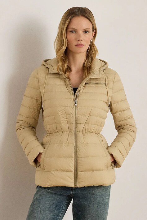 Пальто Lauren Ralph Lauren колір бежевий зимове 297P04081