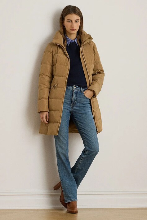 Lauren Ralph Lauren kurtka puchowa kolor beżowy zimowa 297P04095