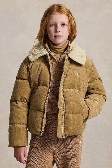 Μπουφάν Polo Ralph Lauren χρώμα: μπεζ, 313978743002