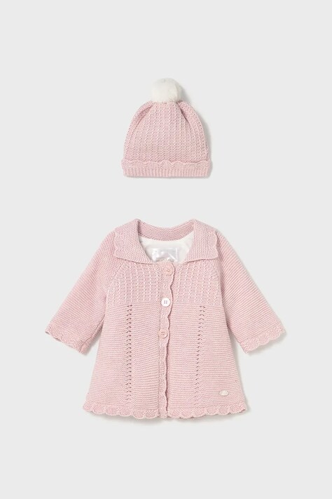 Детское пальто Mayoral Newborn цвет розовый 2412