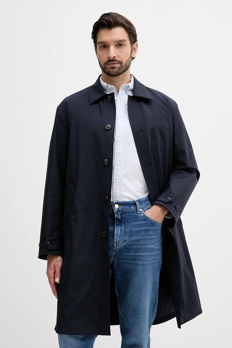Tommy Hilfiger palton culoarea bleumarin, de tranziție, MW0MW39719